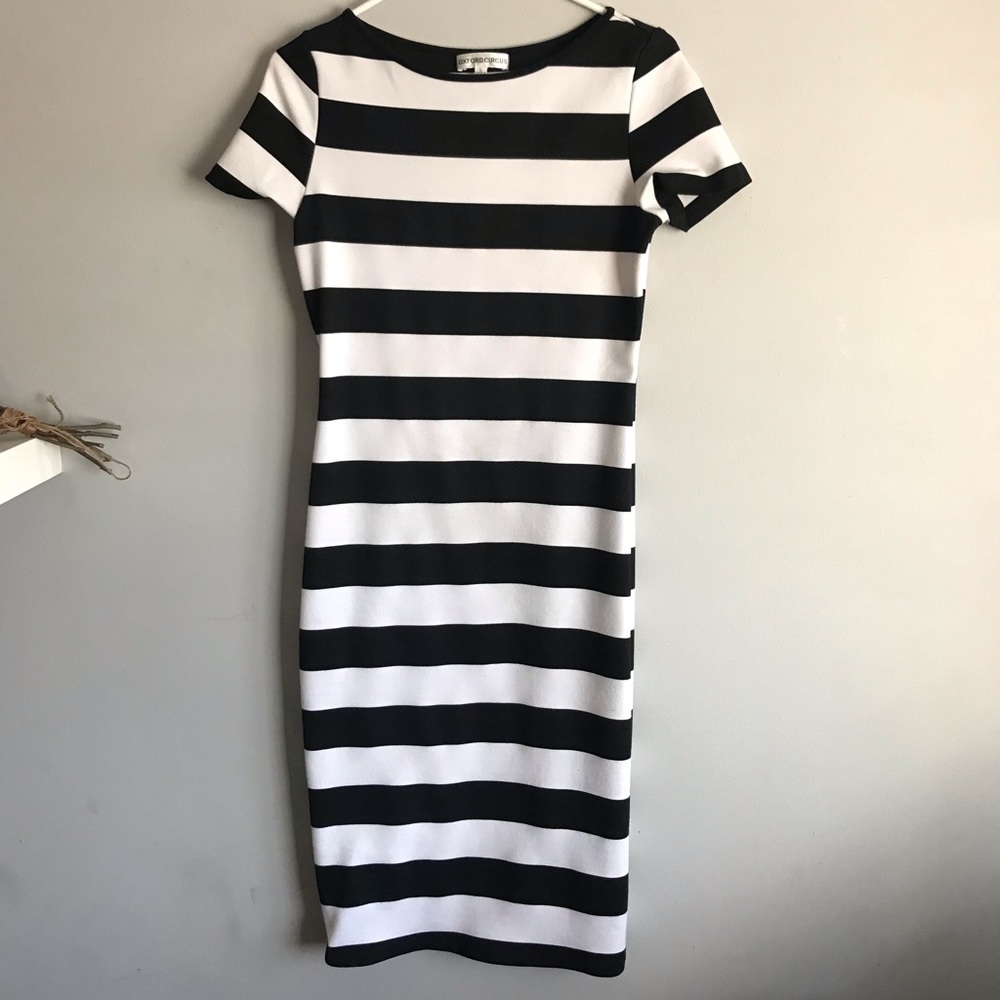 Stripe midi dress